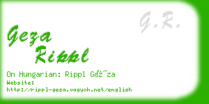 geza rippl business card